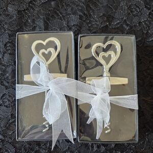 Heart Shaped Silver Bottle Openers